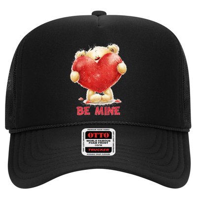 Cute Teddy Bear Holding Heart Be Mine Valentine's Day Trucker Hat