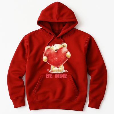 Cute Teddy Bear Holding Heart Be Mine Valentine's Day Hoodie