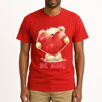 Cute Teddy Bear Holding Heart Be Mine Valentine's Day Tall T-Shirt