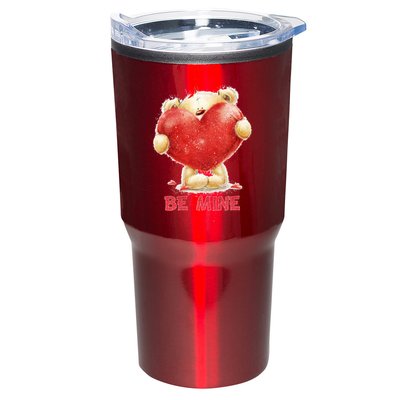 Cute Teddy Bear Holding Heart Be Mine Valentine's Day Tumbler