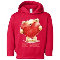 Cute Teddy Bear Holding Heart Be Mine Valentine's Day Toddler Hoodie