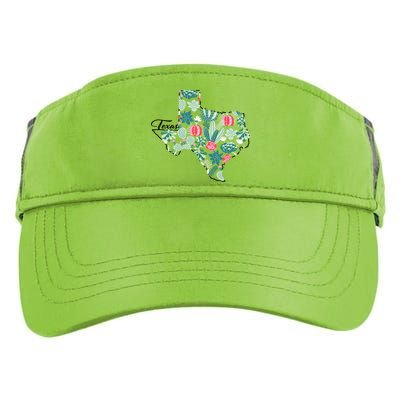 Cute Texas Cactus And Flowers Adult Drive Performance Visor