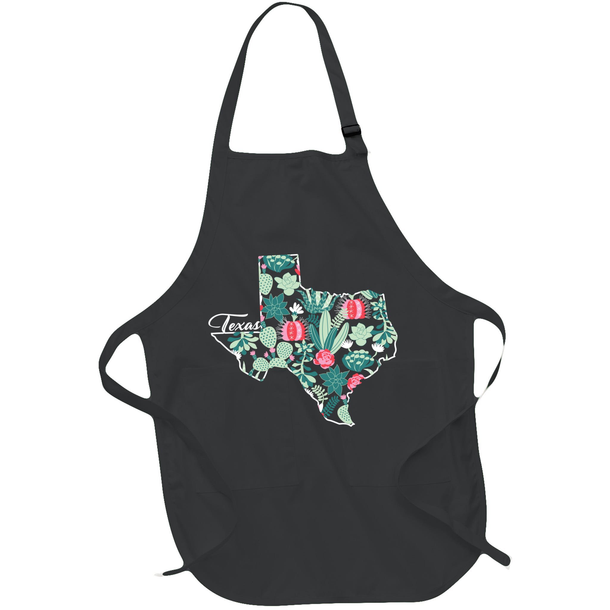 Cute Texas Cactus And Flowers Apron