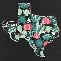 Cute Texas Cactus And Flowers Adult Drive Performance Visor