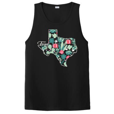 Cute Texas Cactus And Flowers PosiCharge Competitor Tank