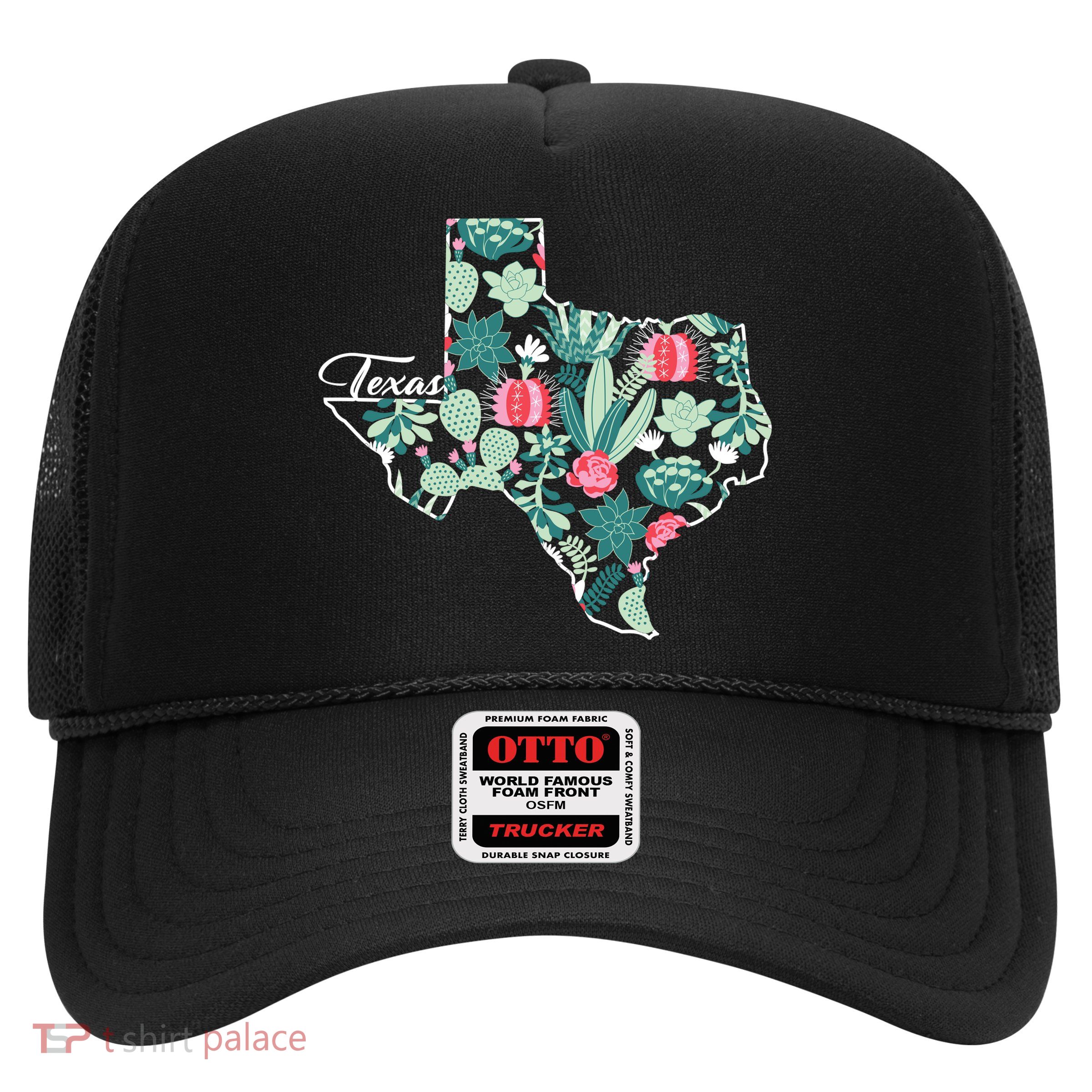 Cute Texas Cactus And Flowers Trucker Hat
