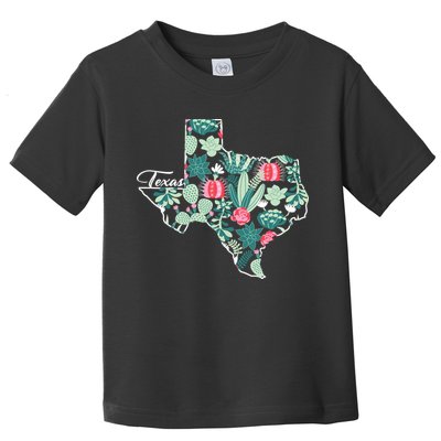 Cute Texas Cactus And Flowers Toddler T-Shirt