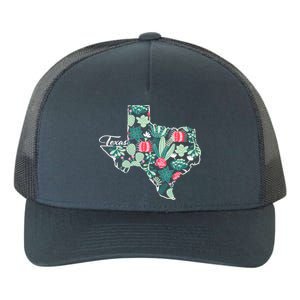 Cute Texas Cactus And Flowers Yupoong Adult 5-Panel Trucker Hat