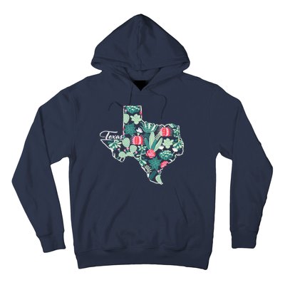 Cute Texas Cactus And Flowers Hoodie