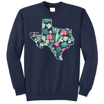 Cute Texas Cactus And Flowers Sweatshirt