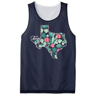 Cute Texas Cactus And Flowers Mesh Reversible Basketball Jersey Tank