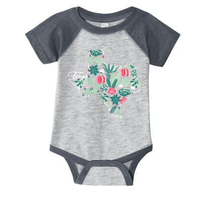 Cute Texas Cactus And Flowers Infant Baby Jersey Bodysuit