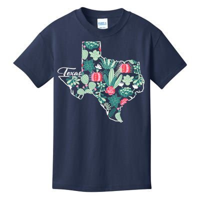 Cute Texas Cactus And Flowers Kids T-Shirt