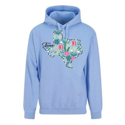 Cute Texas Cactus And Flowers Unisex Surf Hoodie