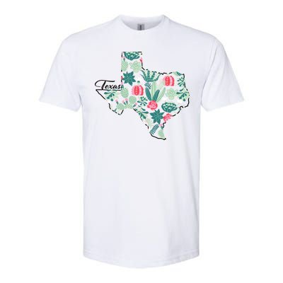 Cute Texas Cactus And Flowers Softstyle CVC T-Shirt