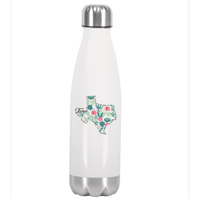 Cute Texas Cactus And Flowers Stainless Steel Insulated Water Bottle