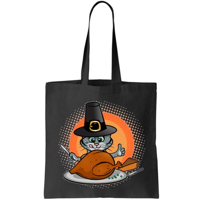 Cute Thanksgiving Happy Kitty Turkey Dinner Bag