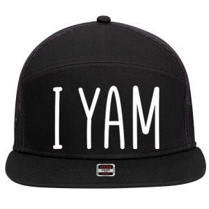 Cute Thanksgiving I Yam 7 Panel Mesh Trucker Snapback Hat