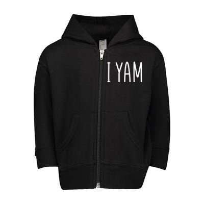 Cute Thanksgiving I Yam Toddler Zip Fleece Hoodie