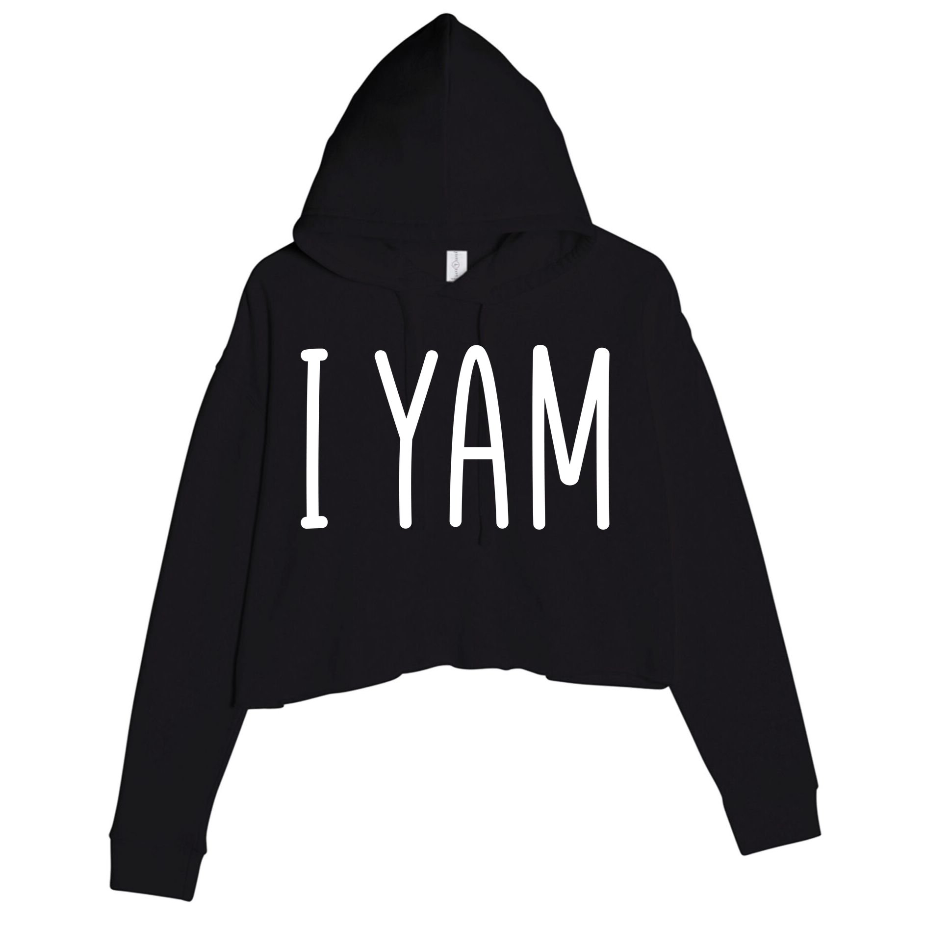 Cute Thanksgiving I Yam Crop Fleece Hoodie