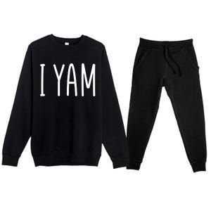 Cute Thanksgiving I Yam Premium Crewneck Sweatsuit Set