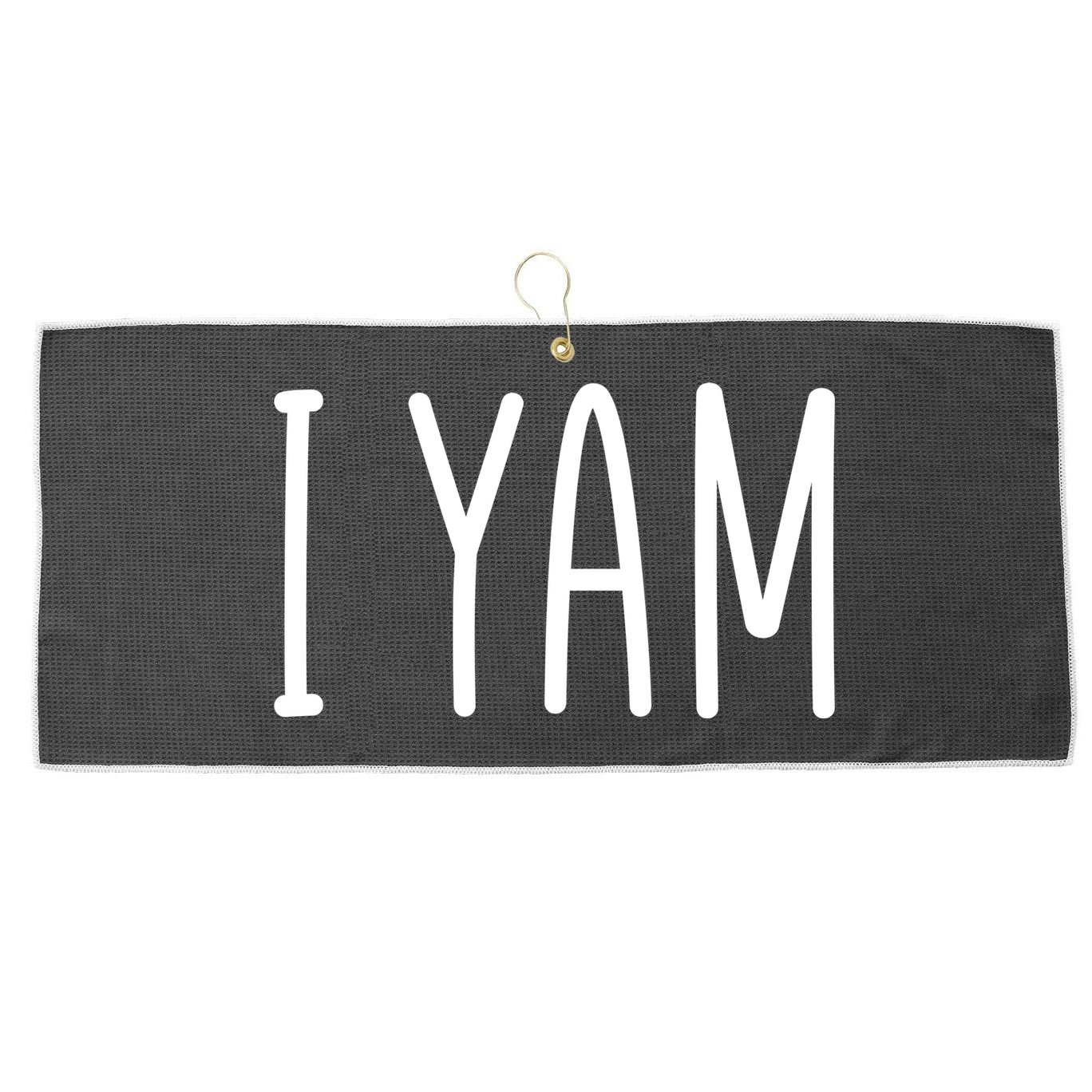 Cute Thanksgiving I Yam Large Microfiber Waffle Golf Towel