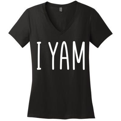 Cute Thanksgiving I Yam Women's V-Neck T-Shirt