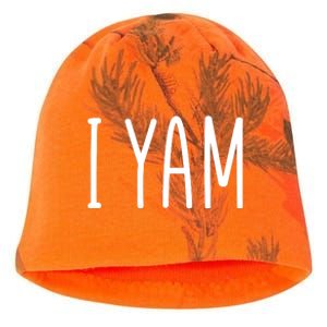 Cute Thanksgiving I Yam Kati - Camo Knit Beanie