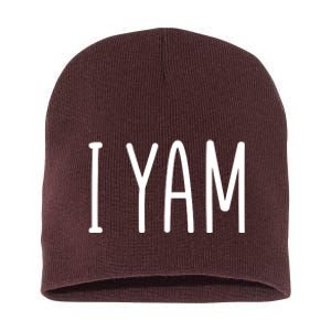 Cute Thanksgiving I Yam Short Acrylic Beanie