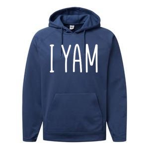 Cute Thanksgiving I Yam Performance Fleece Hoodie