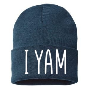 Cute Thanksgiving I Yam Sustainable Knit Beanie