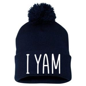 Cute Thanksgiving I Yam Pom Pom 12in Knit Beanie