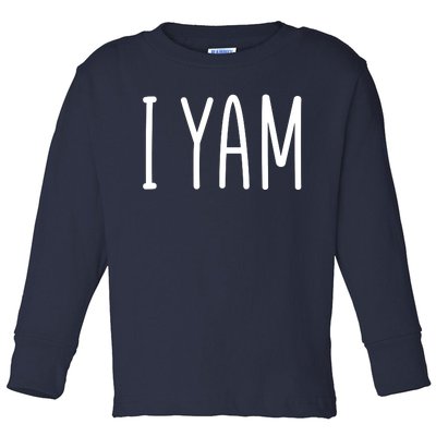 Cute Thanksgiving I Yam Toddler Long Sleeve Shirt