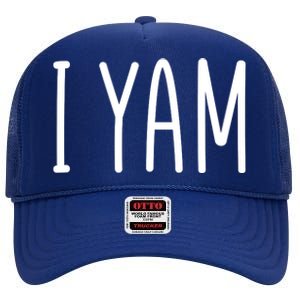 Cute Thanksgiving I Yam High Crown Mesh Back Trucker Hat