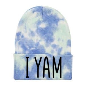 Cute Thanksgiving I Yam Tie Dye 12in Knit Beanie