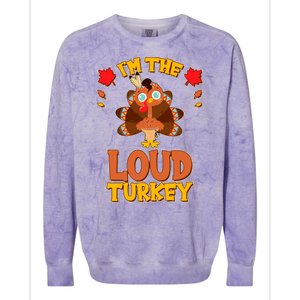 Cute Thanksgiving I'm The Loud Turkey Colorblast Crewneck Sweatshirt