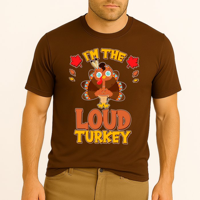 Cute Thanksgiving I'm The Loud Turkey Cooling Performance Crew T-Shirt