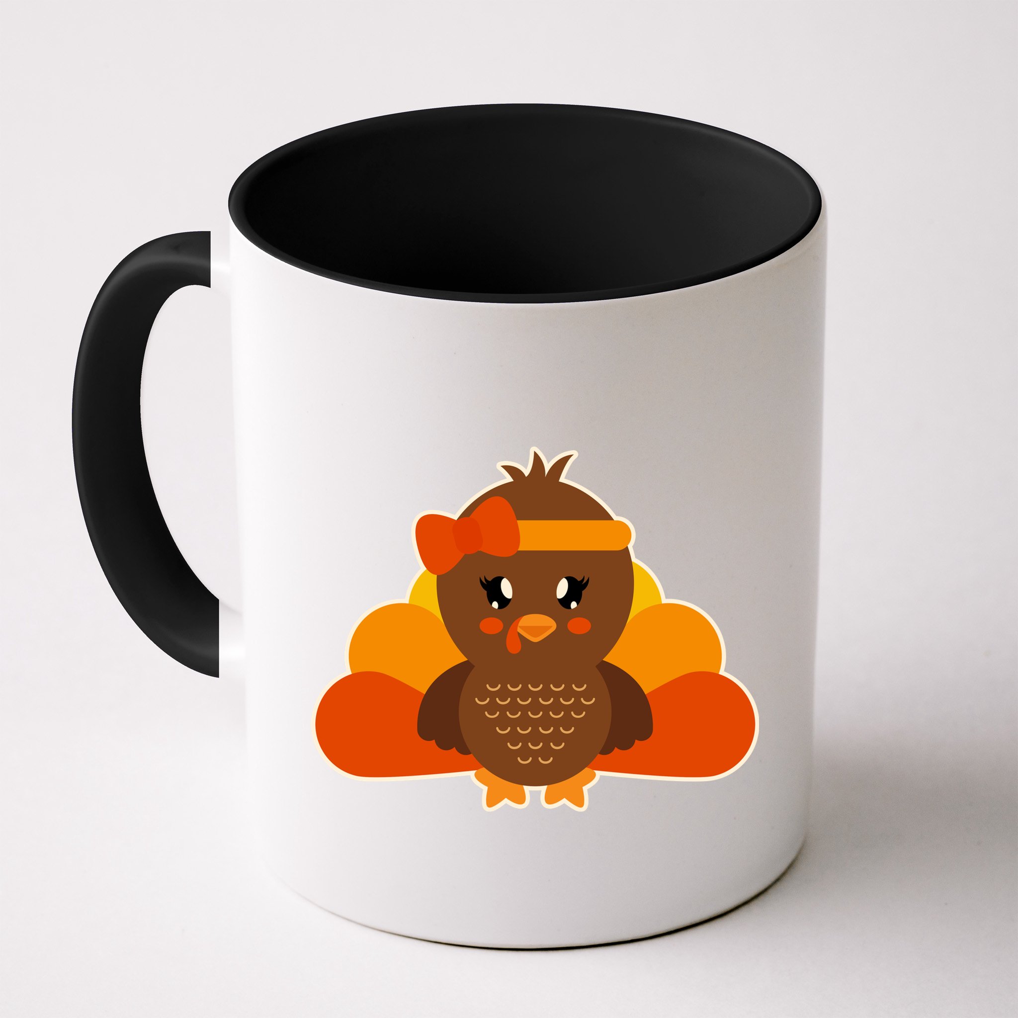 Cute Thanksgiving Little Turkey Girl Mug