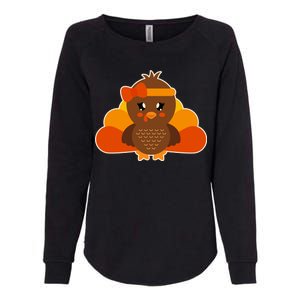 Cute Thanksgiving Little Turkey Girl Womens California Wash Sweatshirt