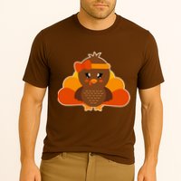 Cute Thanksgiving Little Turkey Girl Cooling Performance Crew T-Shirt