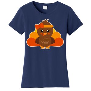 Cute Thanksgiving Little Turkey Girl Women's T-Shirt