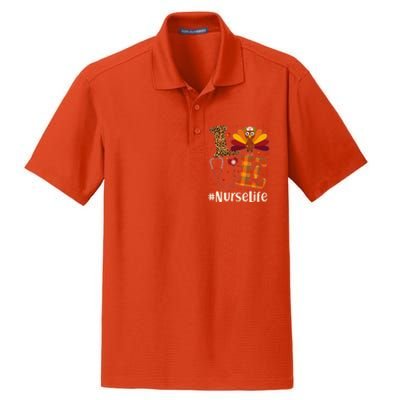 Cute Thanksgiving #NurseLife Fall Patterns Nurse Turkey Dry Zone Grid Polo