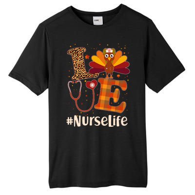 Cute Thanksgiving #NurseLife Fall Patterns Nurse Turkey Tall Fusion ChromaSoft Performance T-Shirt