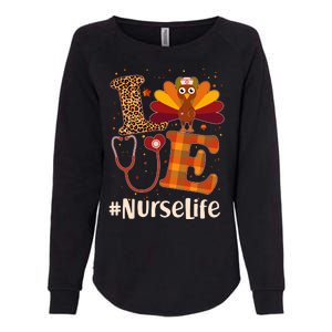 Cute Thanksgiving #NurseLife Fall Patterns Nurse Turkey Womens California Wash Sweatshirt