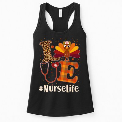 Cute Thanksgiving #NurseLife Fall Patterns Nurse Turkey Womens Tank Top