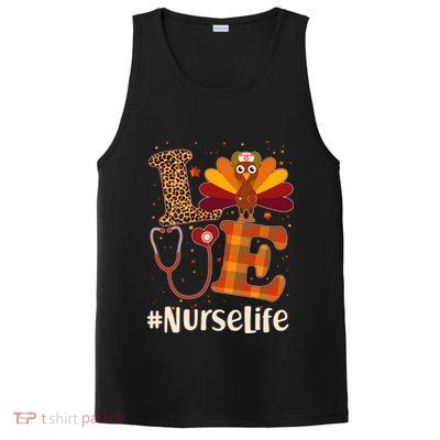 Cute Thanksgiving #NurseLife Fall Patterns Nurse Turkey PosiCharge Competitor Tank