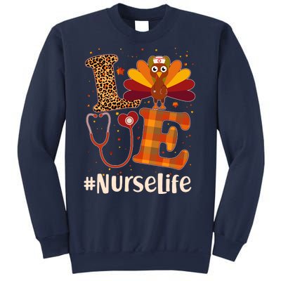 Cute Thanksgiving #NurseLife Fall Patterns Nurse Turkey Sweatshirt