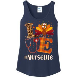 Cute Thanksgiving #NurseLife Fall Patterns Nurse Turkey Ladies Essential Tank