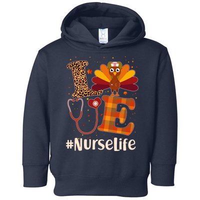 Cute Thanksgiving #NurseLife Fall Patterns Nurse Turkey Toddler Hoodie