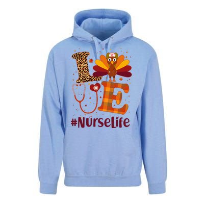 Cute Thanksgiving #NurseLife Fall Patterns Nurse Turkey Unisex Surf Hoodie